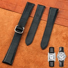 High Quality Cowhide Genuine Leather Watch Band Strap 22 23mm For Cartier Tank