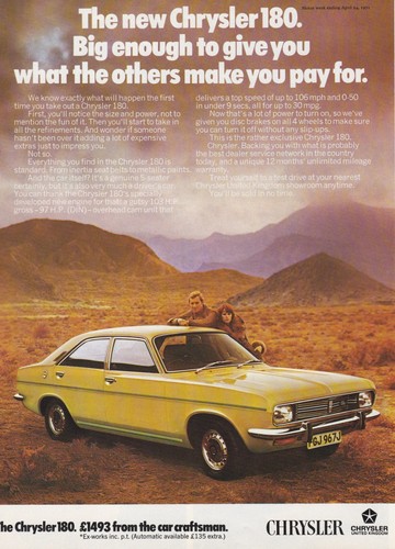 Chrysler 180 original - original, uk