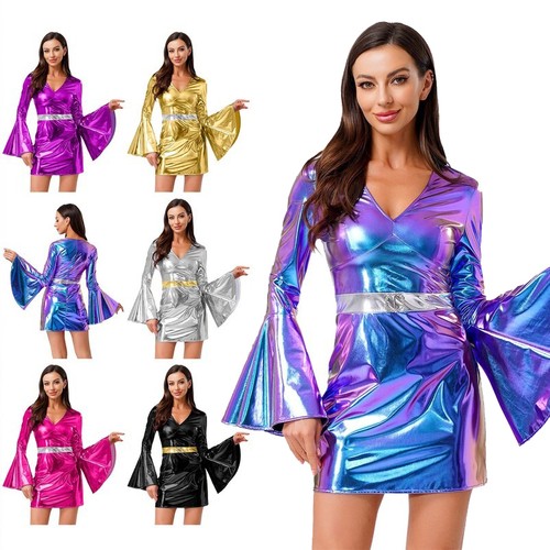 Women shiny metallic 70s - shiny,