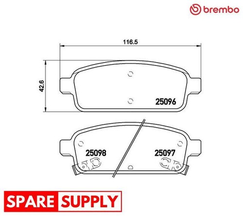 Brake pad set - pad, for