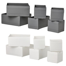 NEW IKEA SKUBB Set of 6 Storage Boxes Durable Wardrobe Drawer Organizer Drawers