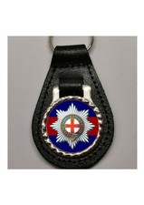 Coldstream Guards Military Army leather pear drop shape key ring