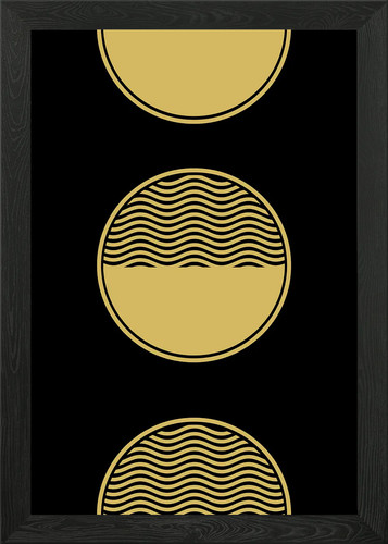 Gold circle pattern framed - circle,