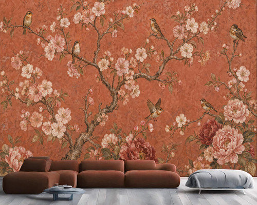 Songbird cherry blossom branch - songbird,