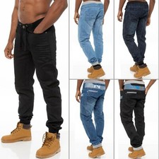 Enzo Mens Cuffed Jeans