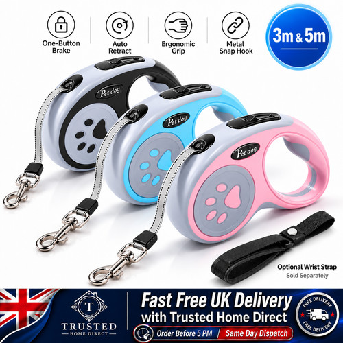 Retractable dog lead 5m - retractable,