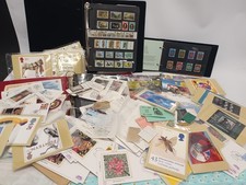 Large Job Lot of Mixed Stamps, First Day Covers, Postcards & Albums / Binders 