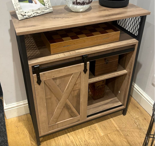 Rustic side cabinet small oak - side,