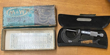 MOORE & WRIGHT OUTSIDE MICROMETER 0-1" ENGINEERS TOOL No. 965B IN BOX