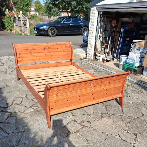 King size wooden sleigh - king,
