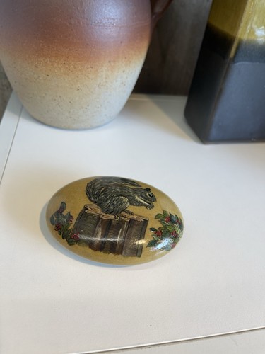 Vintage hand painted pebble - vintage,