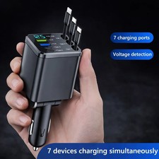 7 in 1 Retractable Car Charger