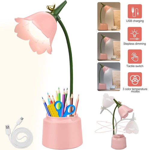 Led flower desk lamp cordless - desk,