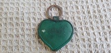 Vintage Old Green Osprey London Heart Keyring