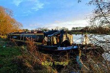 Photo 12x8 Narrowboats at Hardwick Estate Collins End Two liveaboard narro c2017