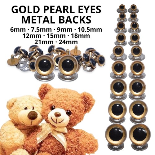 Gold pearl crystal eyes - eyes, with