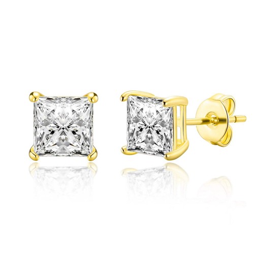 18k gold plated - 18k, square