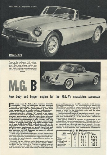 Mgb roadster original 1962 - mgb,