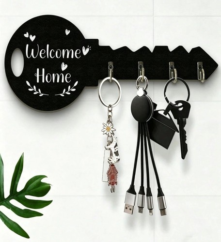 Wooden key holder - key, wall