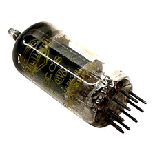 ECC83  Short Grey Plate Yellow