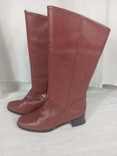 Markon Red Leather Knee High
