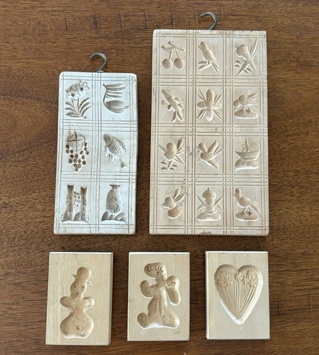 Antique springerle wood carved - springerle,