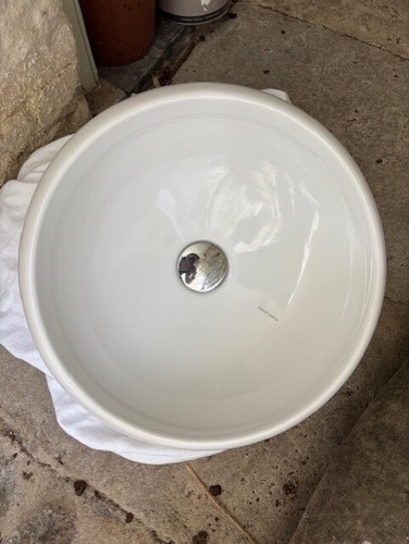 Fired earth round countertop - fired,