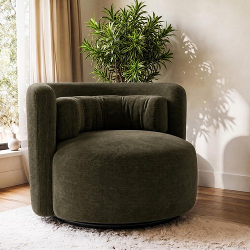 Green chenille swivel love - green,