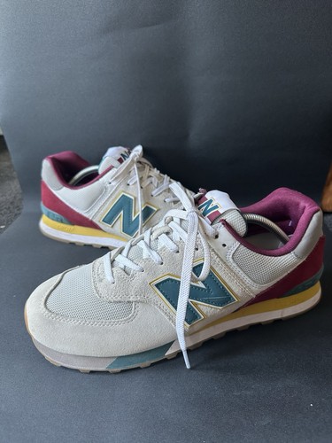 New balance 574 burgundy teal - new,