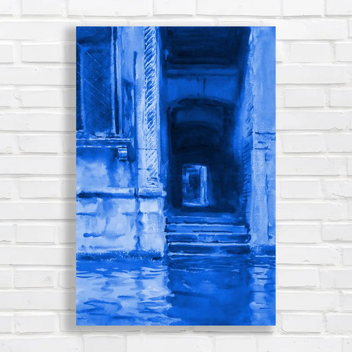 Moody canal alley - canal, blue