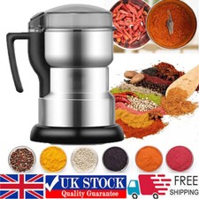 Electric Coffee Grinder Spice Seed Herb Crusher Mill Bean Blender 8Blade 400W UK
