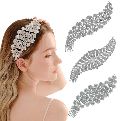New flower diamante pearl hair - flower,