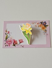 Daffodil pin badge with - daffodil, gift
