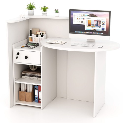 Chic reception desk front - desk,