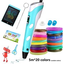 3D Printing Pen Set Doodle PLA Filament Printer Drawing 20 Colors Drawing Tablet