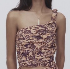 BNWT ZARA one shoulder corset
