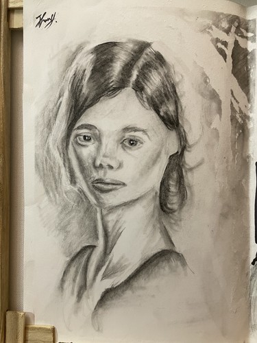 Original ooak graphite woman - ooak,