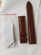 Genuine Leather Dark Brown Rotary Watch Strap. Buckle Size 19-18. Brand New.