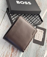 HUGO BOSS BIFOLD BROWN LEATHER