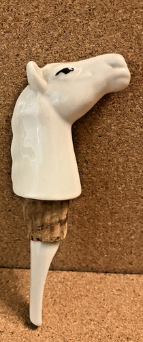 White horse ceramic whiskey - white,