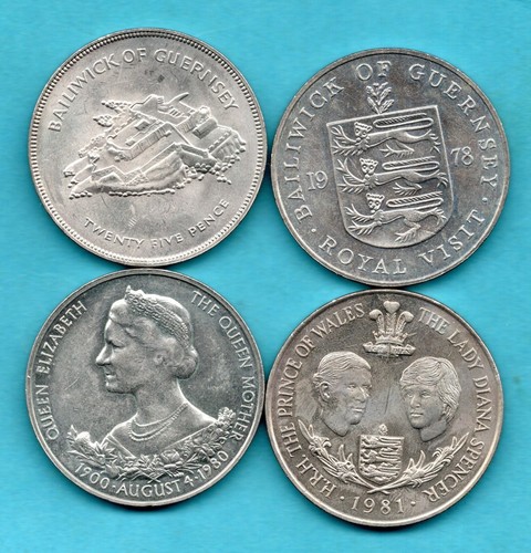 Guernsey crown coins - 4,