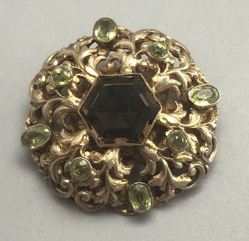 Victorian silver gilt quartz - silver,