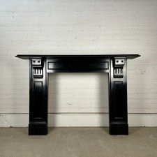 Grand Edwardian Black Marble Fire Surround with Corbels