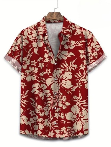 Men hawaiian floral shirt - men's,