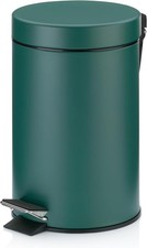 Kela cosmetic bin green 3l, metal pedal bin bathroom, bathroom waste bin with in