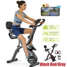 4 in 1 Foldable Stationary Exercise Bike with Exclusive APP for Home Gym 