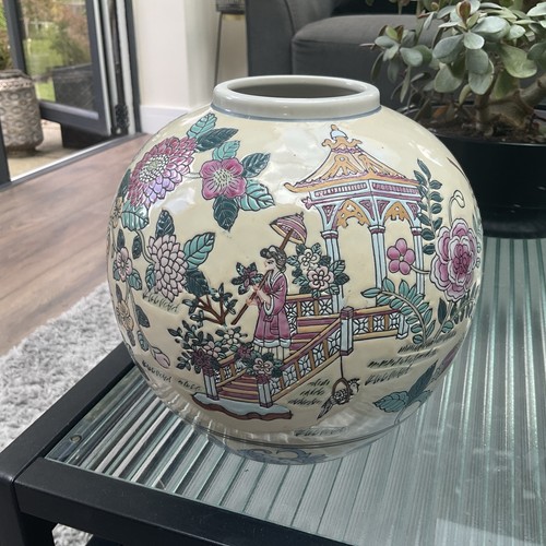 Vintage chinese ceramic plant - vintage,