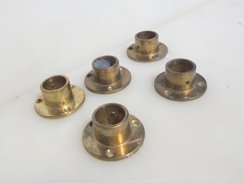 Vintage brass rail - brass, brackets