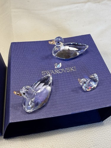 Swarovski crystal duck family - crystal,