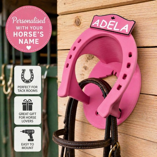 Personalised horse bridle hook - personalised,